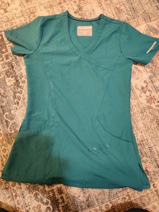 Skechers Tops - Skechers Teal V-Neck Scrub Top